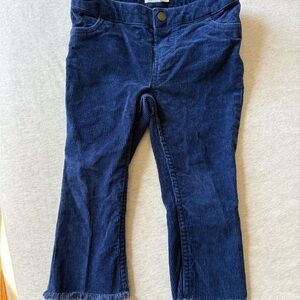 4T Girls Lightly Worn Vineyard Vines Mini Flare Crop Navy Corduroy Pant